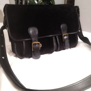 Authentic COACH messenger bag Leather and suede